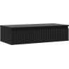 Mexen Rivel mueble de baño bajo lavabo de 100 cm con encimera, 1 cajón, acanalado, negro mate - 91A20-10023-1-BFC71