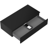 Mexen Rivel mueble de baño bajo lavabo de 100 cm con encimera, 1 cajón, ranurado, negro mate - 91A20-10023-1-BFC71