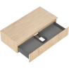 Mexen Rivel badmeubel onder de wastafel 100 cm met blad, 1 lade, groef , eik - 91A20-10023-1-BFC81