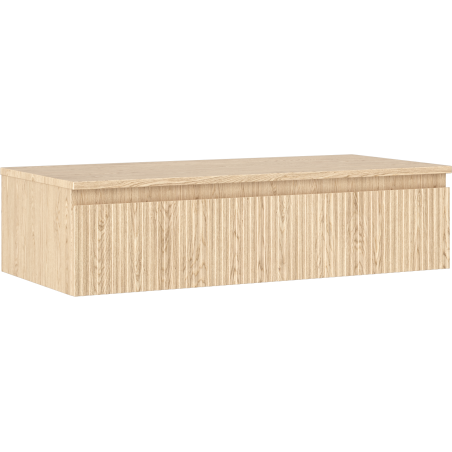 Mexen Rivel kylpyhuonekaappi pesualtaan alle 100 cm, jossa työtaso, 1 laatikko, uritettu, tammi - 91A20-10023-1-BFC81