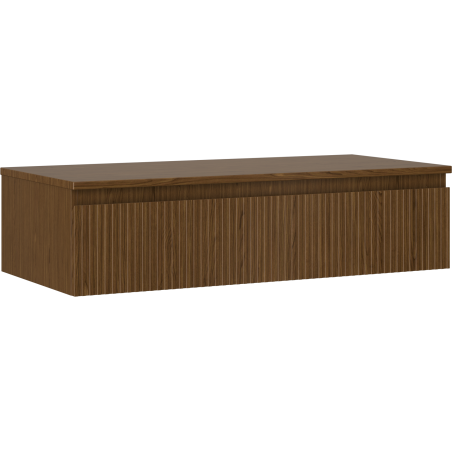 Mexen Rivel Badezimmerschrank für Waschbecken 100 cm mit Arbeitsplatte, 1 Schublade, geriffelt, Nuss - 91A20-10023-1-BFC86