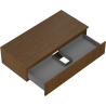 Mexen Rivel Badezimmerschrank für Waschbecken 100 cm mit Arbeitsplatte, 1 Schublade, geriffelt, Nuss - 91A20-10023-1-BFC86