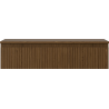 Mexen Rivel 100 cm Waschtischunterschrank mit Platte, 1 Schublade, gerillt, Nussbaum - 91A20-10023-1-BFC86