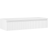 Mexen Rivel badkamerkast onder wasbak 120 cm met blad, 1 lade, geribbeld, wit mat - 91A20-12023-1-BFC01