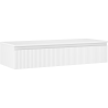 Mexen Rivel bathroom cabinet for washbasin 120 cm with countertop, 1 drawer, fluted, white matte - 91A20-12023-1-BFC01
