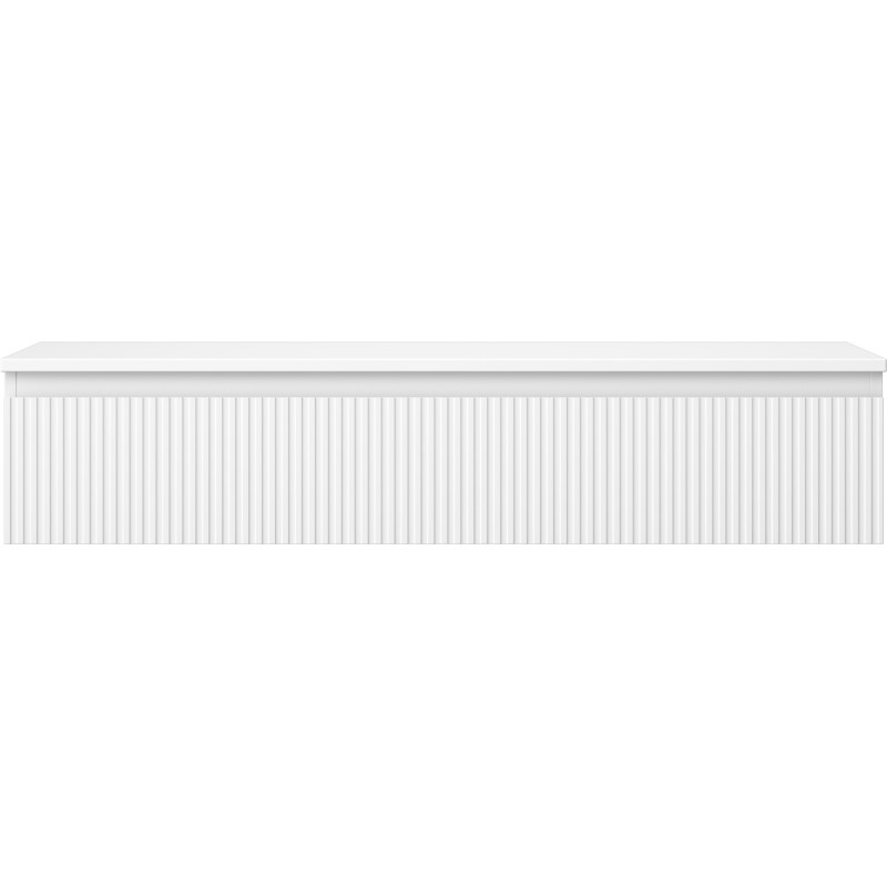 Mexen Rivel badkamerkast onder wastafel 120 cm met blad, 1 lade, gegroefd, wit mat - 91A20-12023-1-BFC01