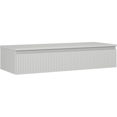 Mexen Rivel szafka łazienkowa podumywalkowa 120 cm z blatem, 1 szuflada, ryflowana , szara mat - 91A20-12023-1-BFC62