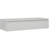 Mexen Rivel bathroom cabinet under-sink 120 cm with countertop, 1 drawer, fluted, matte gray - 91A20-12023-1-BFC62