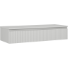 Mexen Rivel szafka łazienkowa podumywalkowa 120 cm z blatem, 1 szuflada, ryflowana , szara mat - 91A20-12023-1-BFC62