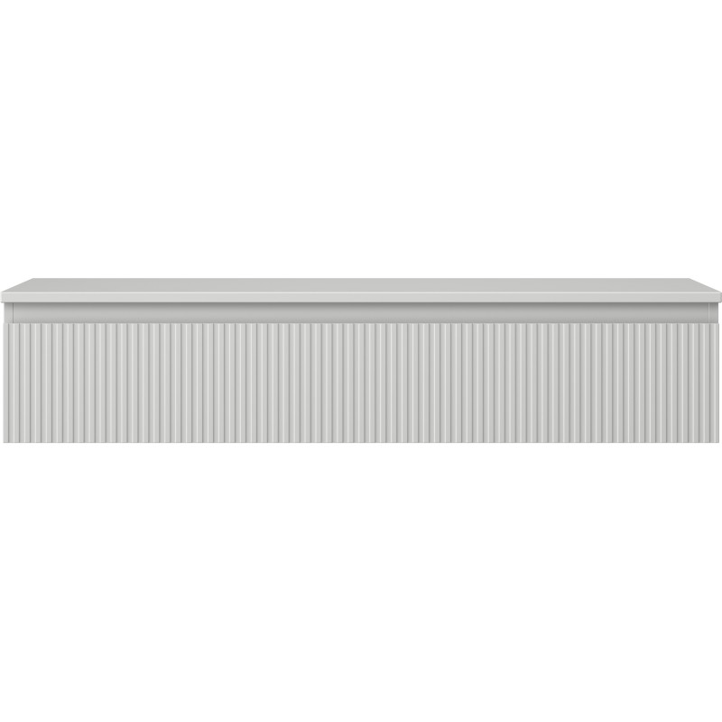Mexen Rivel mueble de baño bajo lavabo de 120 cm con encimera, 1 cajón, ranurado, gris mate - 91A20-12023-1-BFC62