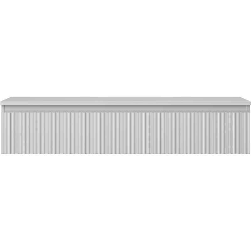 Mexen Rivel szafka łazienkowa podumywalkowa 120 cm z blatem, 1 szuflada, ryflowana , szara mat - 91A20-12023-1-BFC62