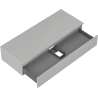 Mexen Rivel szafka łazienkowa podumywalkowa 120 cm z blatem, 1 szuflada, ryflowana , szara mat - 91A20-12023-1-BFC62