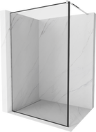 Mexen Kioto tuš zid Walk-in 100 x 200 cm, crni okvir 8 mm, krom - 800-100-101-01-70