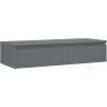 Mexen Rivel mueble de baño bajo lavabo de 120 cm con encimera, 1 cajón, ranurado, grafito mate - 91A20-12023-1-BFC66