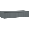 Mexen Rivel szafka łazienkowa podumywalkowa 120 cm z blatem, 1 szuflada, ryflowana , grafit mat - 91A20-12023-1-BFC66