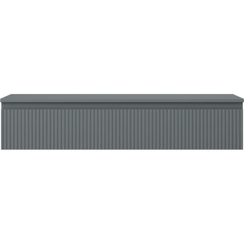 Mexen Rivel bathroom cabinet for sink 120 cm with countertop, 1 drawer, grooved, matte graphite - 91A20-12023-1-BFC66