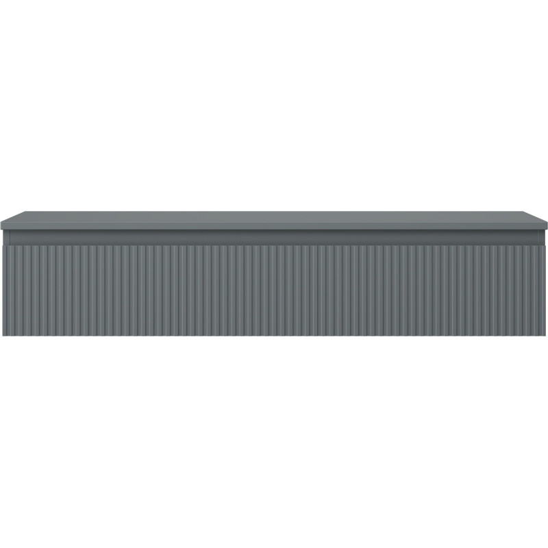 Mexen Rivel mobiletto da bagno sotto lavabo 120 cm con piano, 1 cassetto, scanalato, grafite opaco - 91A20-12023-1-BFC66