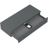 Mexen Rivel badkamerkast onder wastafel 120 cm met blad, 1 lade, gefreesd, grafiet mat - 91A20-12023-1-BFC66