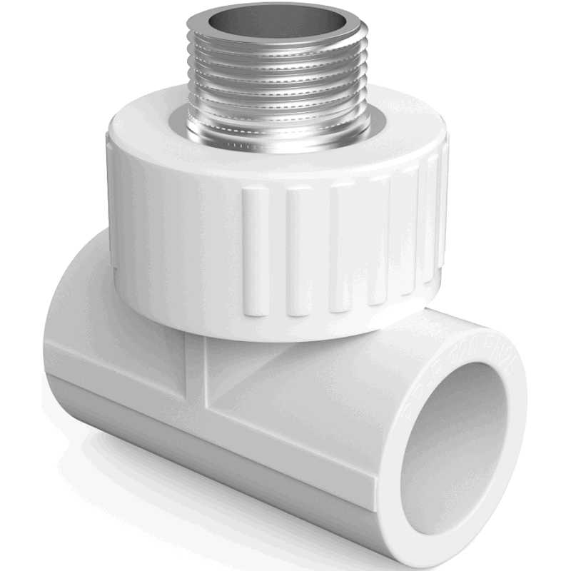 Mexen PPR geschweißtes T-Stück für PPR-Rohre 32 x 1/2 AG x 20 - W97333-3212M20-00