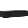 Mexen Rivel Badezimmer-Unterschrank 120 cm mit Arbeitsplatte, 1 Schublade, gerillt, schwarz matt - 91A20-12023-1-BFC71