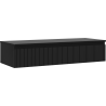Mexen Rivel mobile da bagno sotto lavabo 120 cm con top, 1 cassetto, scanalato, nero opaco - 91A20-12023-1-BFC71