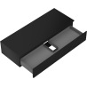 Mexen Rivel mobile da bagno sotto lavabo 120 cm con top, 1 cassetto, scanalato, nero opaco - 91A20-12023-1-BFC71