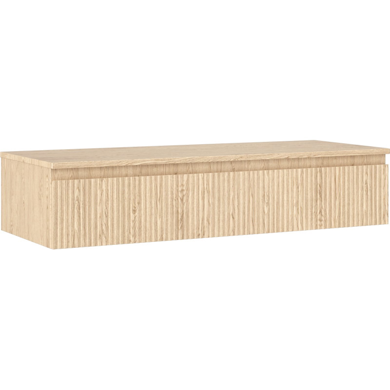Mexen Rivel vannitoakapp valamu jaoks, 120 cm, tööpinnaga, 1 sahtel, sooneline, tamm - 91A20-12023-1-BFC81