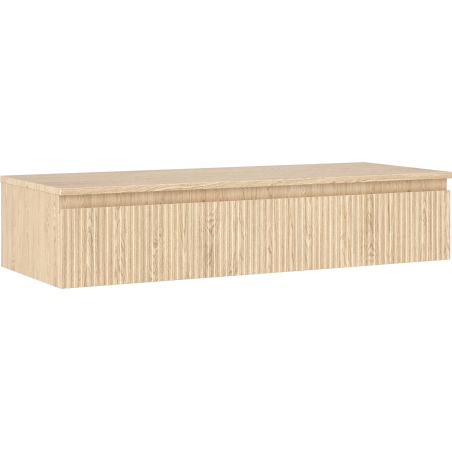 Mexen Rivel meuble de salle de bain sous-vasque 120 cm avec plateau, 1 tiroir, rainuré, chêne - 91A20-12023-1-BFC81