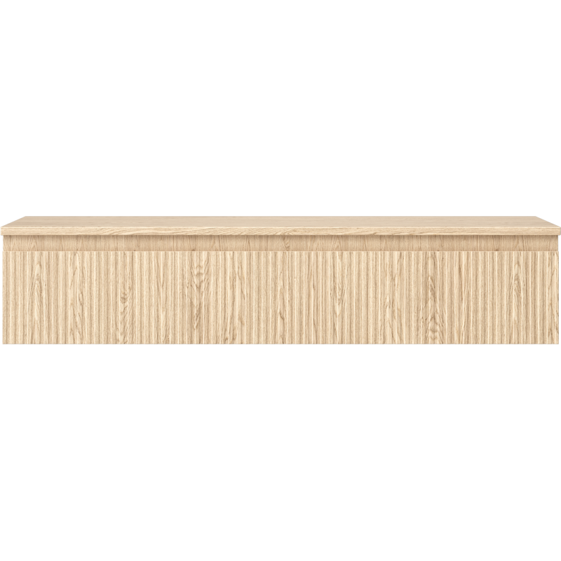Mexen Rivel szafka łazienkowa podumywalkowa 120 cm z blatem, 1 szuflada, ryflowana , dąb - 91A20-12023-1-BFC81