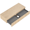 Mexen Rivel Badezimmerunterschrank 120 cm mit Arbeitsplatte, 1 Schublade, gerillt, Eiche - 91A20-12023-1-BFC81
