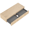 Mexen Rivel bathroom cabinet for washbasin 120 cm with countertop, 1 drawer, grooved, oak - 91A20-12023-1-BFC81