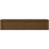 Mexen Rivel Badezimmerschrank 120 cm mit Arbeitsplatte, 1 Schublade, geriffelt, Nussbaum - 91A20-12023-1-BFC86