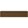Mexen Rivel bathroom cabinet 120 cm with countertop, 1 drawer, fluted, walnut - 91A20-12023-1-BFC86