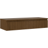 Mexen Rivel meuble de salle de bain sous-vasque 120 cm avec plateau, 1 tiroir, rainuré, noyer - 91A20-12023-1-BFC86