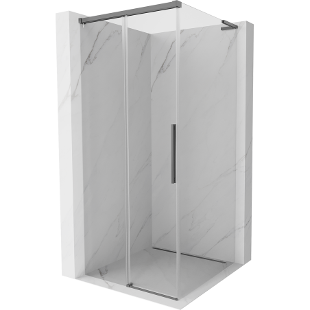 Mexen Rox L sliding shower cabin 120 x 120 cm, transparent, gun metal - 8C2L-120-120-95-00