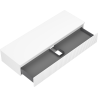 Mexen Rivel badkamerkast onder de wastafel 140 cm met blad, 1 lade, gegroefd, wit mat - 91A20-14023-1-BFC01