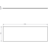 Mexen Rivel 140 cm Unterschrank mit Waschbecken, 1 Schublade, geriffelt, mattweiß - 91A20-14023-1-BFC01