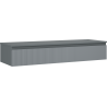 Mexen Rivel Badezimmer-Unterschrank 140 cm mit Arbeitsplatte, 1 Schublade, geriffelt, Graphit matt - 91A20-14023-1-BFC66