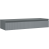 Mexen Rivel badkamerkast voor wastafel 140 cm met blad, 1 lade, geribd, mat grafiet - 91A20-14023-1-BFC66