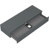 Mexen Rivel badkamerkast voor wastafel 140 cm met blad, 1 lade, geribd, mat grafiet - 91A20-14023-1-BFC66