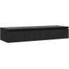 Mexen Rivel badkamerkast voor wastafel 140 cm met blad, 1 lade, gegroefd, zwart mat - 91A20-14023-1-BFC71