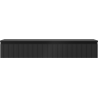 Mexen Rivel Badezimmerschrank 140 cm mit Waschplatz, 1 Schublade, geriffelt, schwarz matt - 91A20-14023-1-BFC71