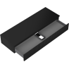 Mexen Rivel Badezimmerschrank 140 cm mit Waschplatz, 1 Schublade, geriffelt, schwarz matt - 91A20-14023-1-BFC71