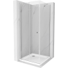 Mexen Lima kabina prysznicowa składana 70 x 70 cm, transparent, chrom + brodzik Flat - 856-070-070-01-00-4010
