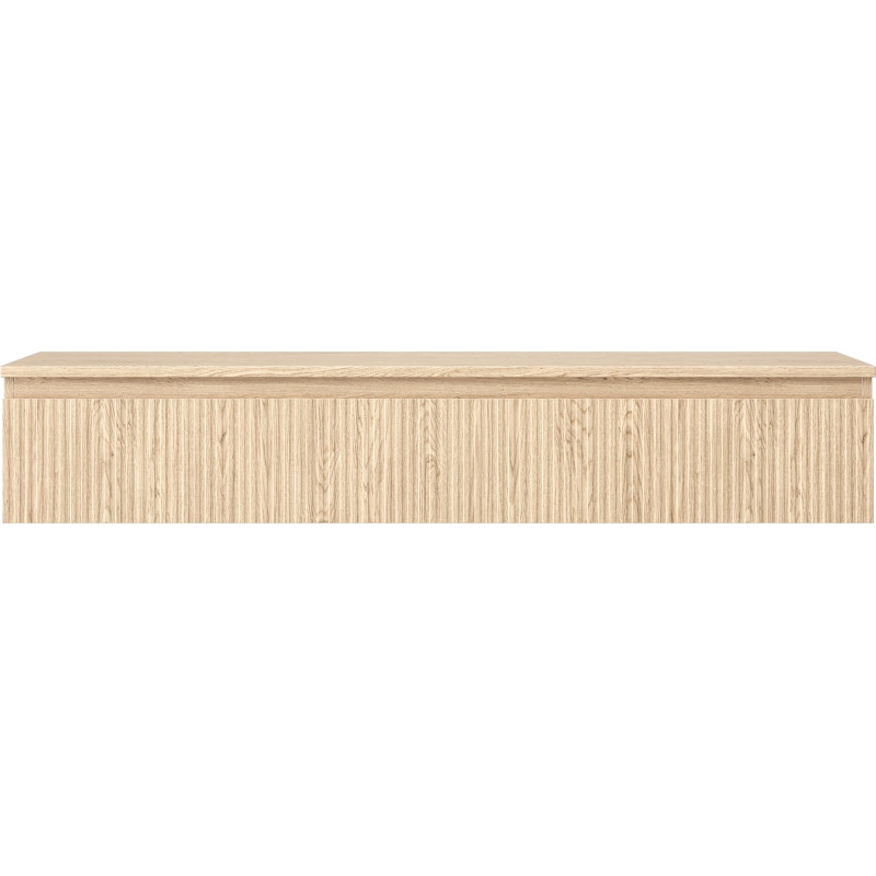 Mexen Rivel mueble de baño bajo lavabo de 140 cm con encimera, 1 cajón, ranurado, roble - 91A20-14023-1-BFC81