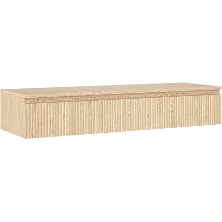 Mexen Rivel mobile bagno sotto lavabo 140 cm con piano, 1 cassetto, scanalato, rovere - 91A20-14023-1-BFC81
