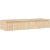 Mexen Rivel Badezimmerunterschrank 140 cm mit Arbeitsplatte, 1 Schublade, geriffelt, Eiche - 91A20-14023-1-BFC81