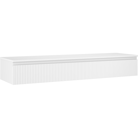 Mexen Rivel kylpyhuoneen allaskaappi 160 cm tasolla, 1 laatikko, uritettu, valkoinen matta - 91A20-16023-1-BFC01