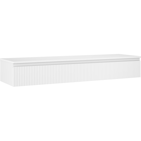 Mexen Rivel meuble de salle de bain sous lavabo 160 cm avec plateau, 1 tiroir, rainuré, blanc mat - 91A20-16023-1-BFC01