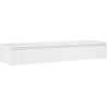 Mexen Rivel szafka łazienkowa podumywalkowa 160 cm z blatem, 1 szuflada, ryflowana , biała mat - 91A20-16023-1-BFC01
